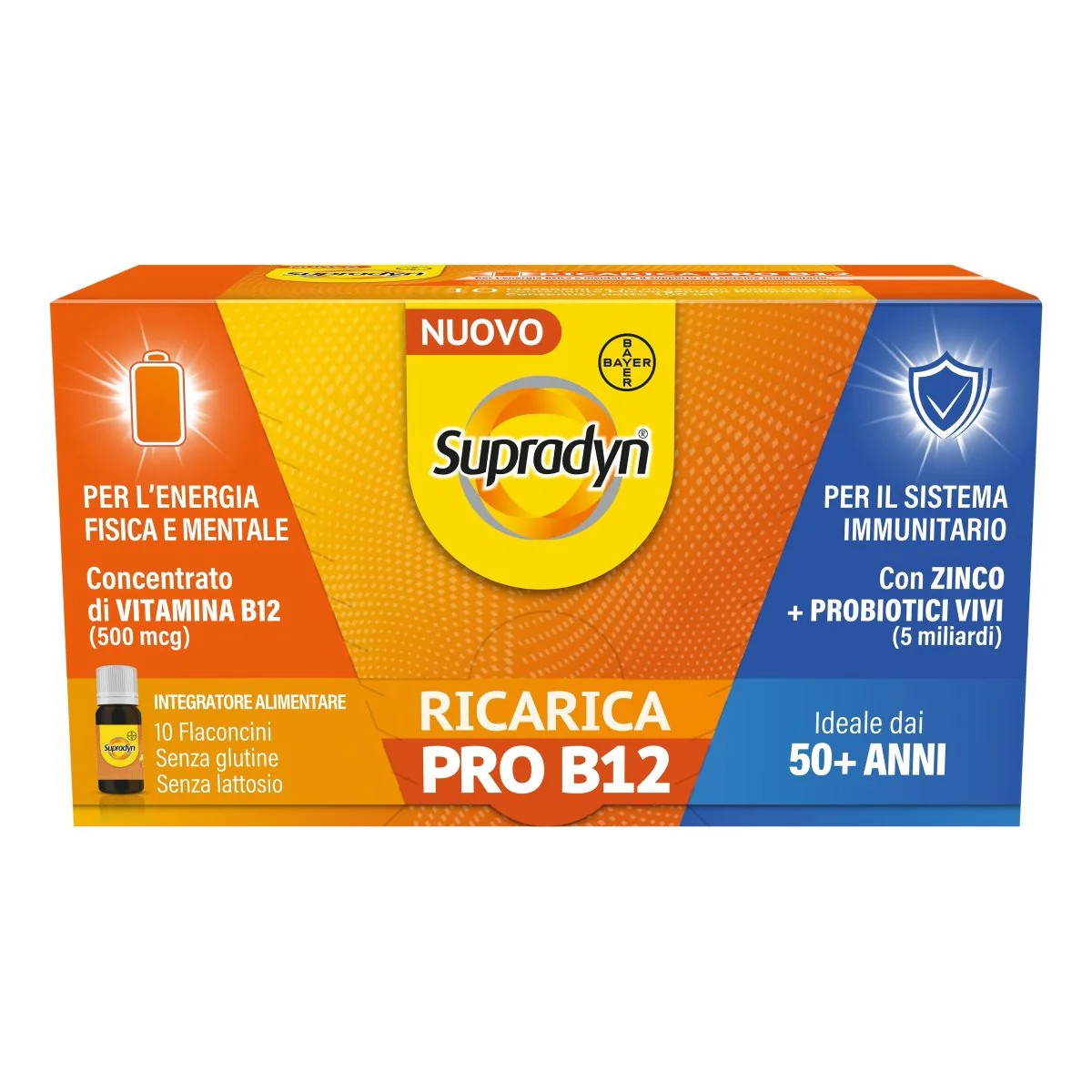 Supradyn Ricarica Pro B12 Integratore per Energia 10 Flaconcini - Supradyn