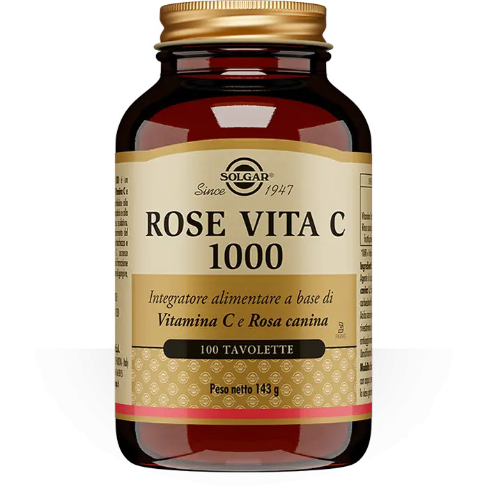 Rose Vita C 1000 Integratore di Vitamina C 100 Tavolette - Solgar