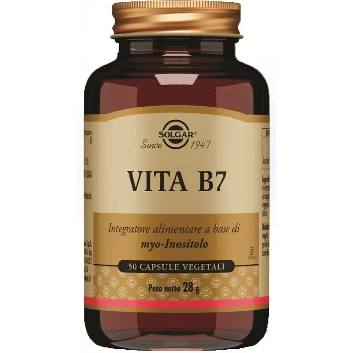 Vita B7 Integratore di Biotina 50 Capsule Vegetali - Solgar
