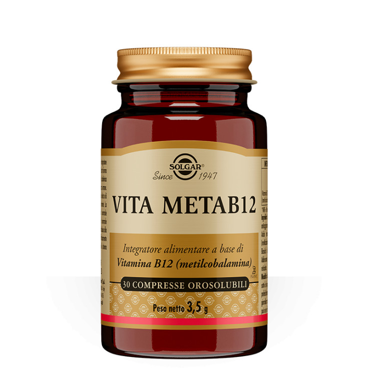 Vita Metab12 Integratore Vitamina B12 30 Compresse Orosolubili - Solgar