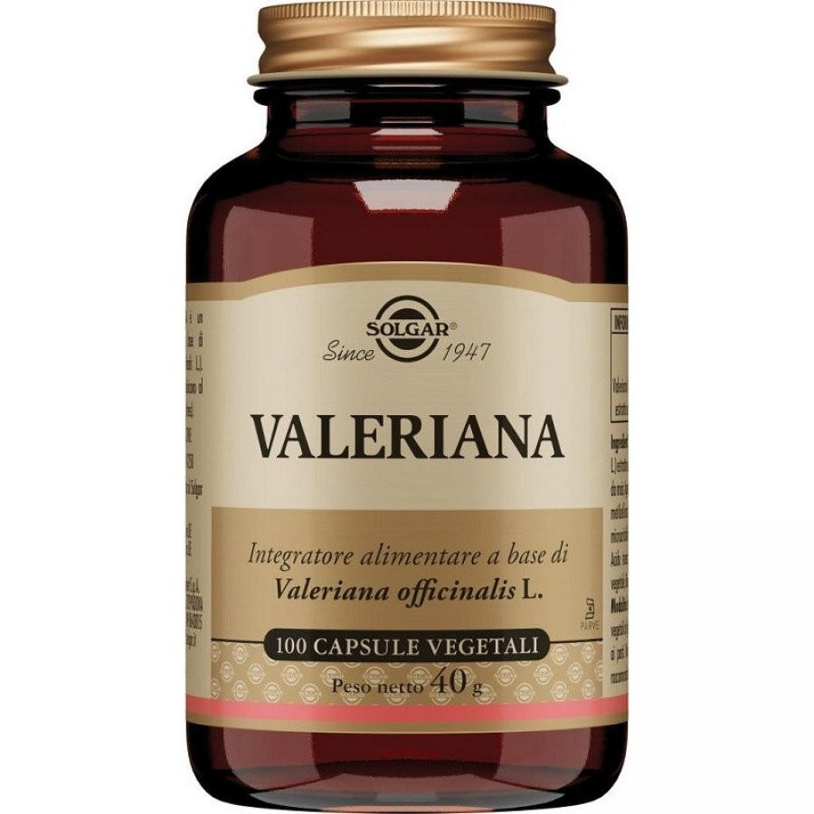 Valeriana Capsule Vegetali Integratore Sonno Rilassamento 100cps - Solgar