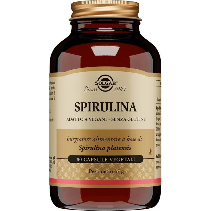 Spirulina Solgar 80 Capsule Vegetali Integratore Ricostituente - Solgar