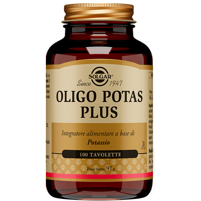 Oligo Potas Plus Integratore di Potassio 100 Tavolette - Solgar