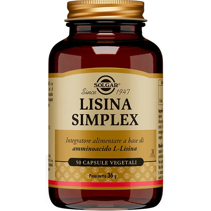 Lisina Simplex Integratore Alimentare 50 Capsule Vegetali - Solgar