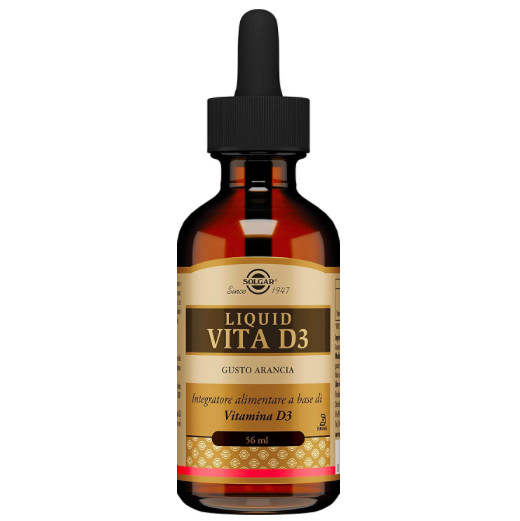 Solgar Vita D3 Liquida Integratore per Ossa e Sistema Immunitario 56ml - Solgar