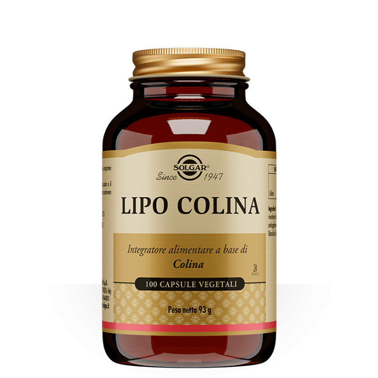 Lipo Colina Integratore per Metabolismo dei Lipidi 100 Capsule Vegetali - Solgar