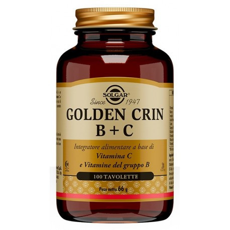Golden Crin B+C Integratore Stanchezza e Affaticamento 100 Tavolette - Solgar