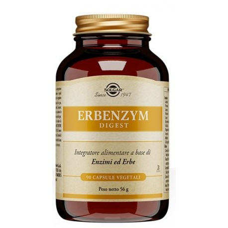 Erbenzym Digest Integratore per Funzione Digestiva 90 Capsule Vegetali - Solgar