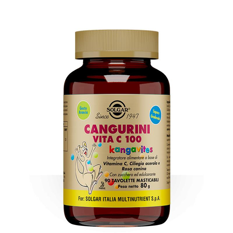Cangurini Vita C 100 Integratore Vitamina C Masticabile Bambini - Solgar