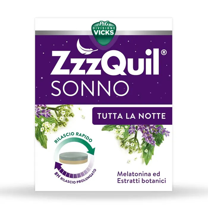 Vicks ZzzQuil Sonno Tutta Notte Integratore per Sonno 28 Compresse - Vicks
