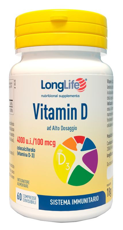 Vitamina D 4000 UI LongLife Integratore 60 Compresse - LongLife