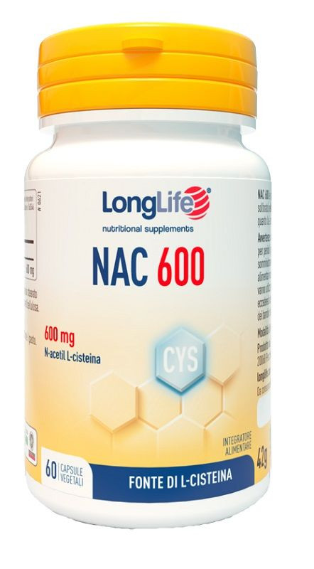 Nac 600mg Integratore Antiossidante 60 Capsule - Longlife