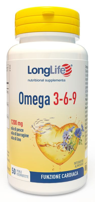 Longlife Omega 3 6 9 Integratore per Funzione Cardiaca 50 Perle - Longlife