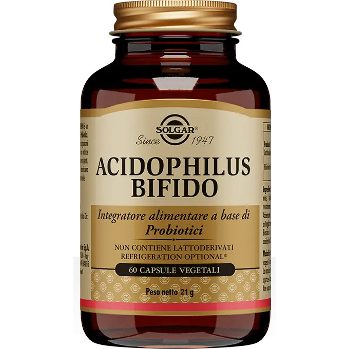 Acidophilus Bifido Integratore di Probiotici 60 Capsule Vegetali - Solgar