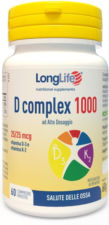 D Complex 1000 Integratore Vitamina D3 e K2 60 Compresse - Longlife