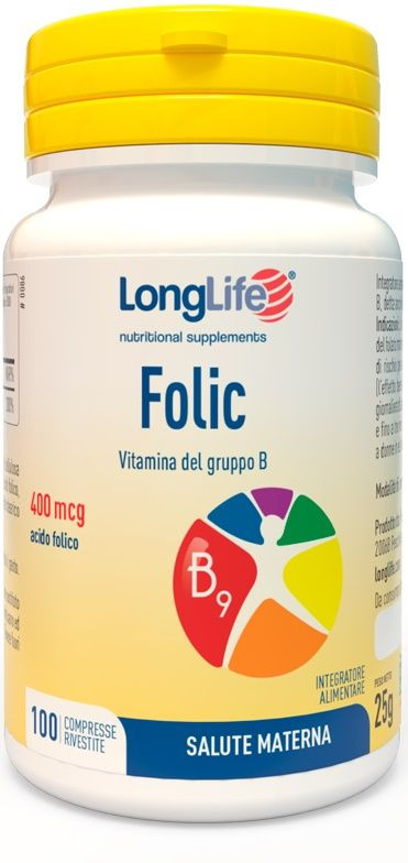 Acido Folico Longlife 400 Mcg, 100 Compresse - Longlife