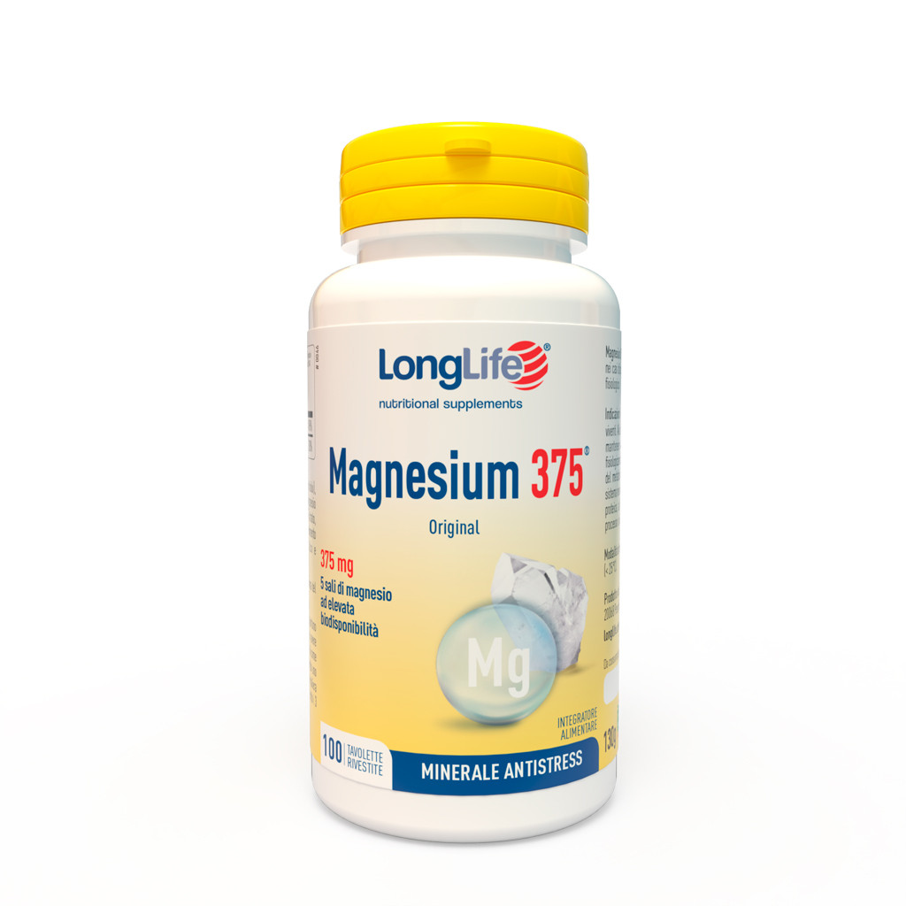 Magnesium 375 Integratore Alimentare, 100 Tavolette - Longlife