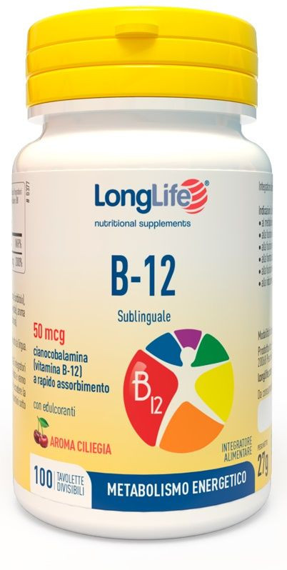 Longlife B12 1000mcg 60 Tavolette Sublinguali - Longlife