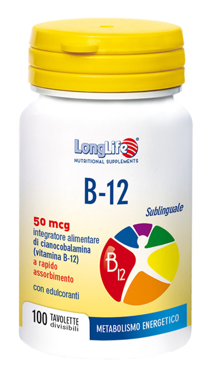 Longlife B12 50mcg Sublinguale, 100 Tavolette - Longlife