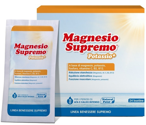 Magnesio Supremo Potassio+ Integratore per Stanchezza 24 Bustine - Magnesio Supremo