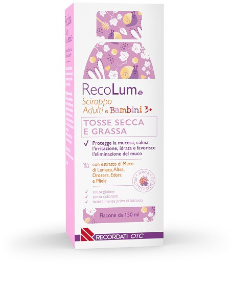 RecoLum Sciroppo Tosse Adulti e Bambini 3+ 150 ml - Recordati