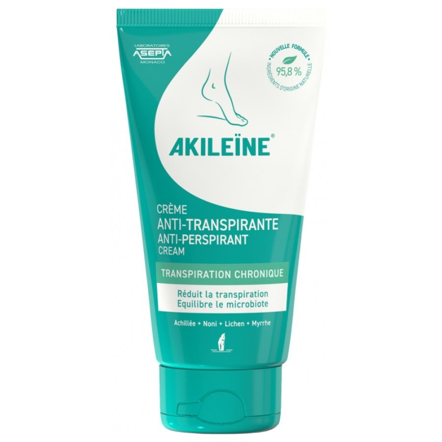 Akileine Verde Crema Antitraspirante Piedi 75ml - Les Laboratoires Asepta