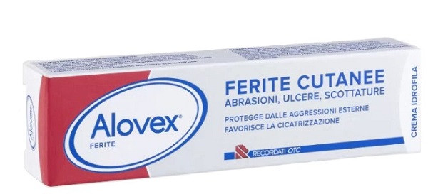 Alovex Crema Idrofila per Ferite, Tagli e Ustioni 30ml - Alovex