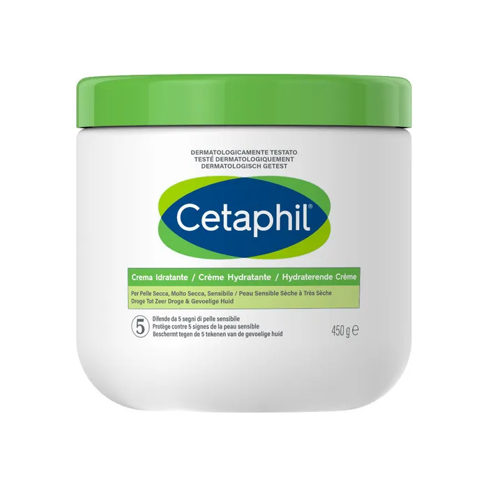 Cetaphil Crema Idratante Viso e Corpo per Pelli Sensibili e Secche 450g - Cetaphil