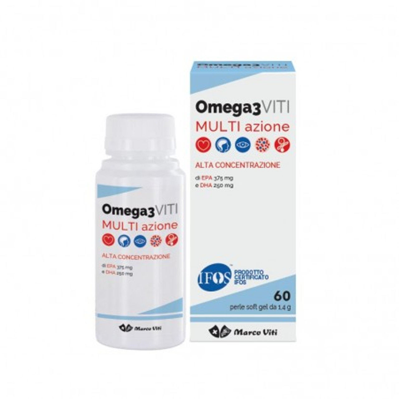 Omega 3 Multiazione Integratore Funzione Cardiaca 60 Perle - Marco Viti