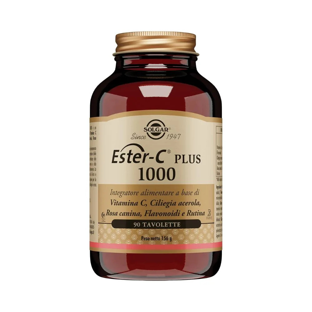 Ester-C Plus 1000, Integratore di Vitamina C, 90 Tavolette - Solgar
