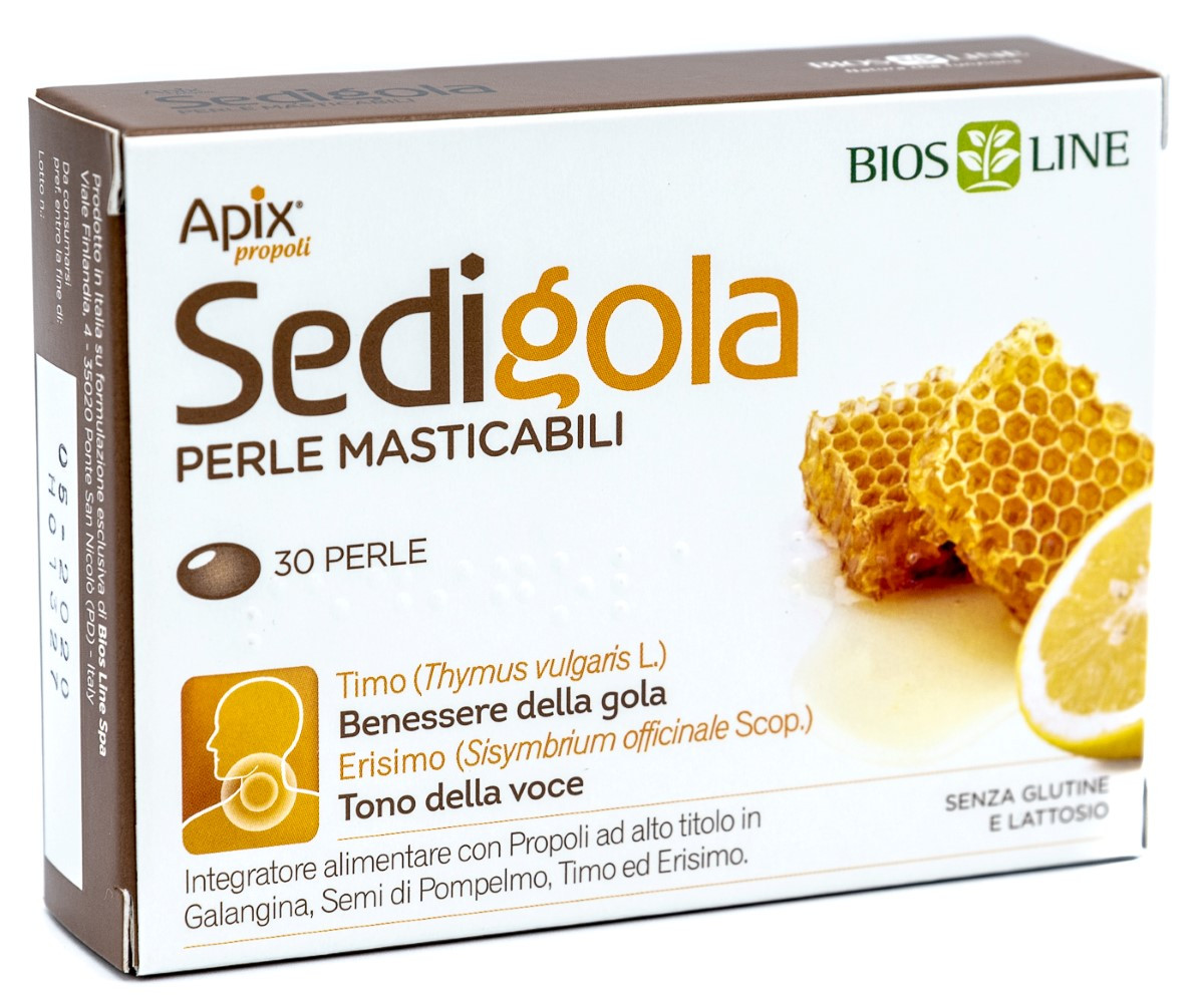 Sedigola Perle Masticabili per Gola e Naso 30 Perle - Bios Line