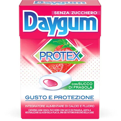 Daygum Protex Gomme da Masticare al Gusto di Fragola 30g - Daygum