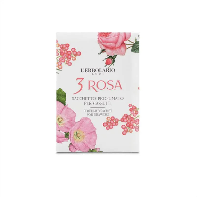 L'Erbolario 3 Rosa Sacchetto Profumato Cassetti