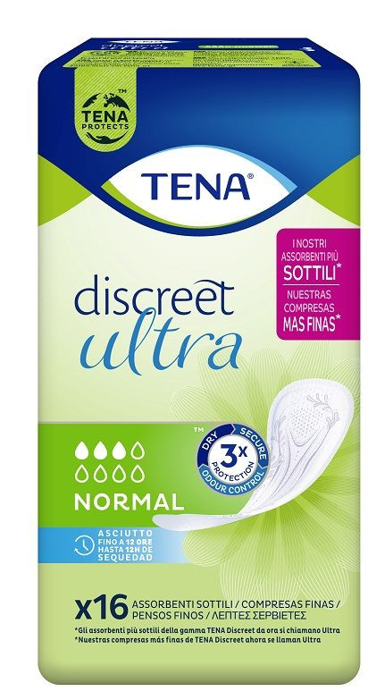 Pannoloni Sagomati Tena Discreet Ultra Normal 16 Pezzi - Tena