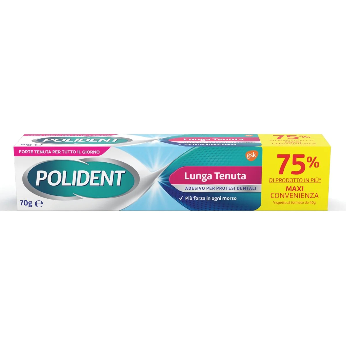 Polident Crema Adesiva Protesi Dentali Lunga Tenuta 70g - Polident