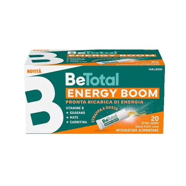 Energy Boom Integratore Ricarica Energia Frutti Rossi 20 Stick - Be-Total