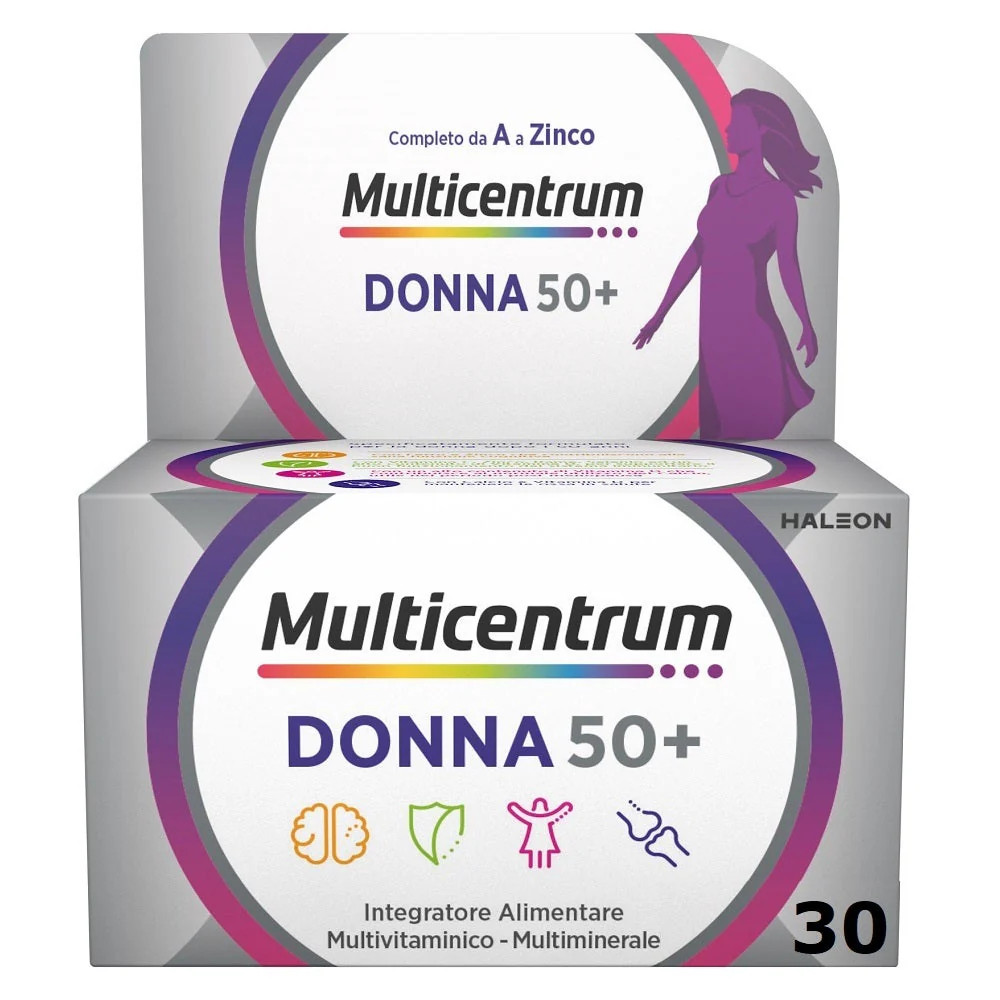 Multicentrum Donna 50+ Integratore Multivitaminico Multiminerale 30 Compresse - Multicentrum
