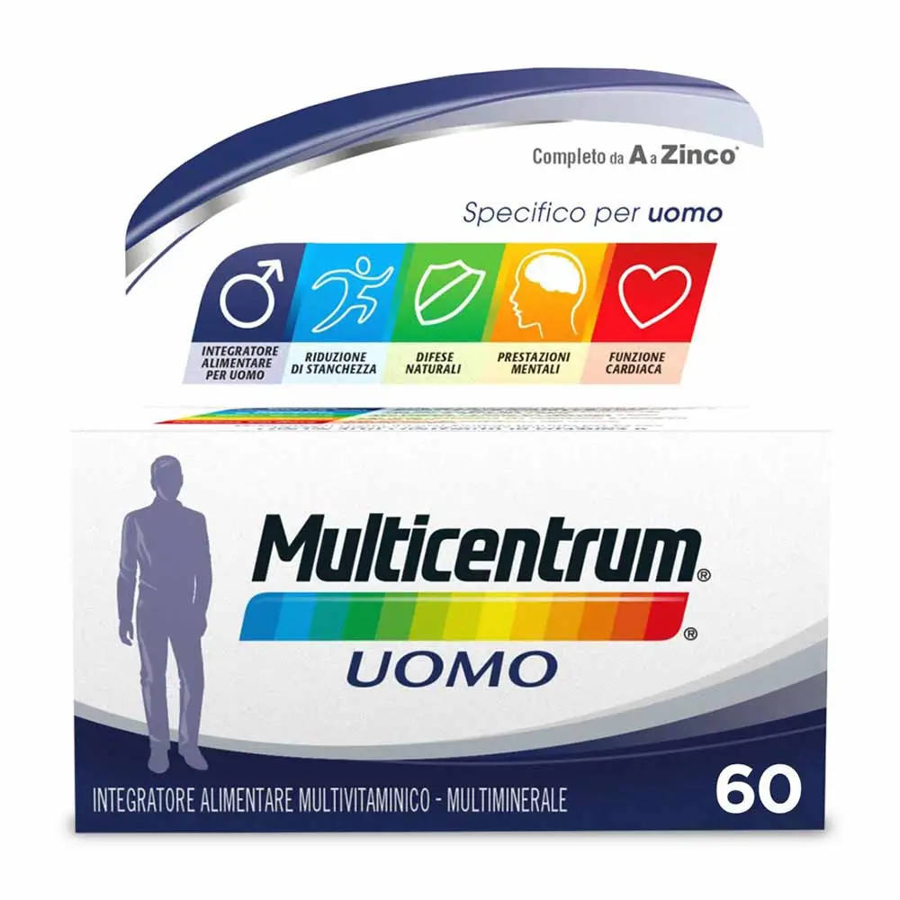 Multicentrum Uomo Integratore Multivitaminico Multiminerale 60 Compresse - Multicentrum