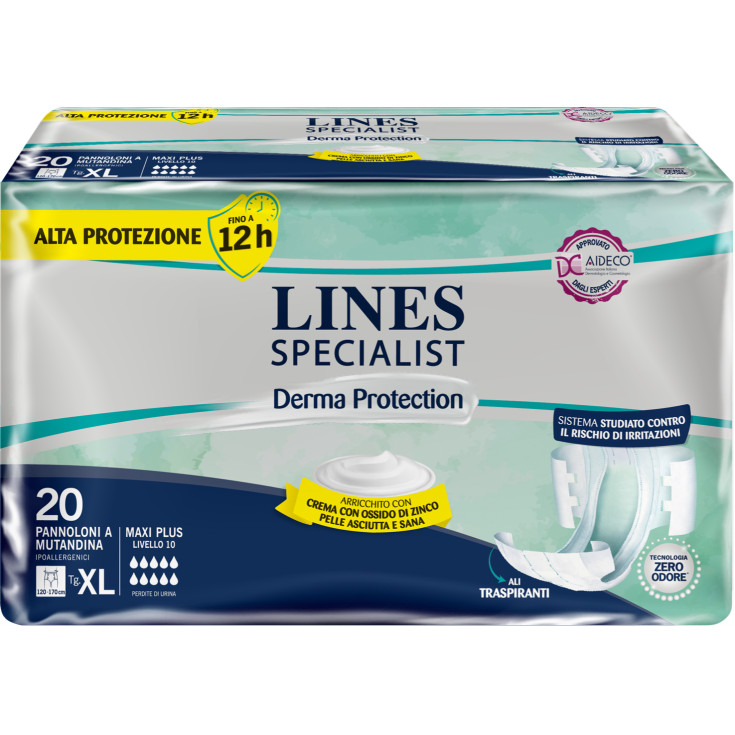 Lines Specialist Derma Protection Maxi XL Pannoloni a Mutandina 20 Pezzi - Lines