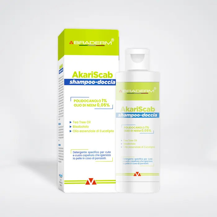Akariscab Shampoo Doccia Detergente Pidocchi 150ml - Braderm