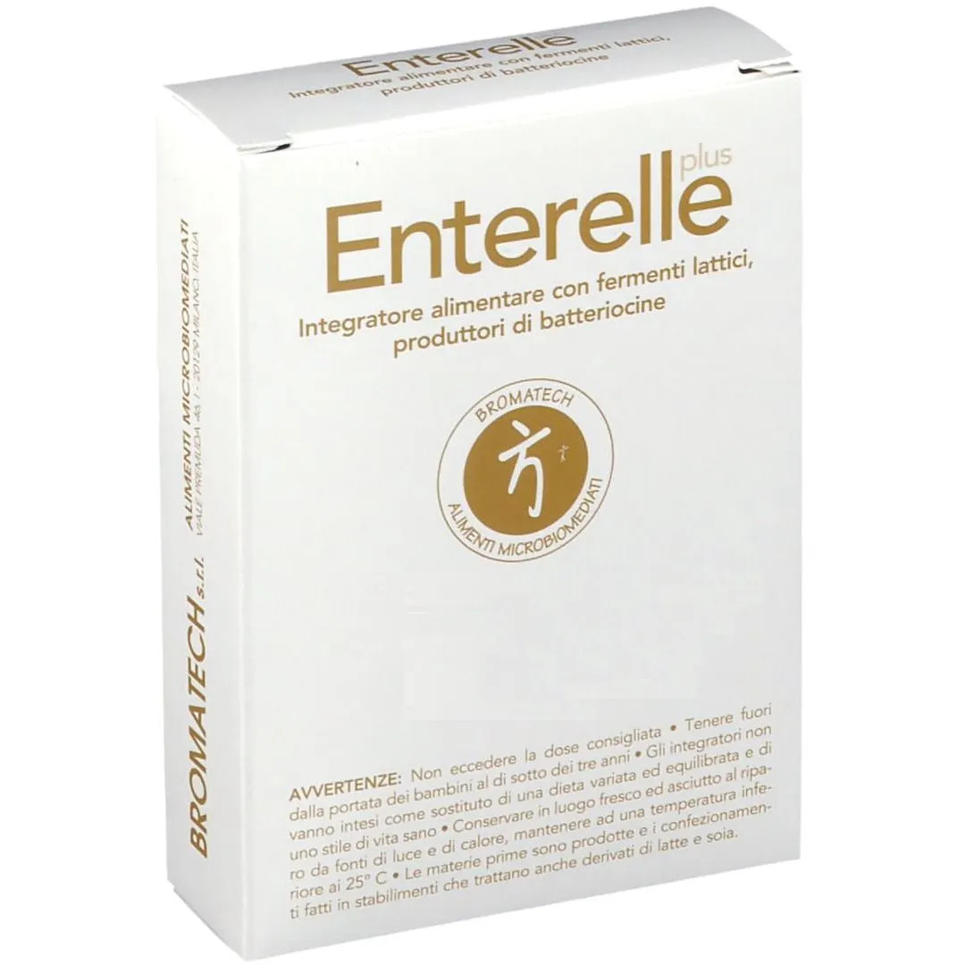 Enterelle Integratore Alimentare Fermenti Lattici per Flora Intestinale 24 Capsule - Bromatech