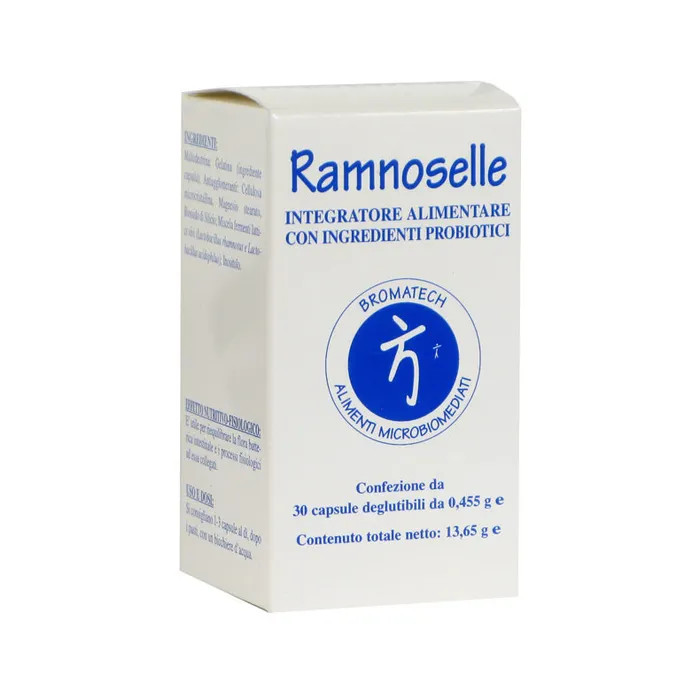 Ramnoselle Integratore Fermenti Lattici per Equilibrio Flora Intestinale 30 Capsule - Bromatech