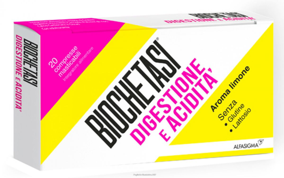Biochetasi Digestione e acidità Integratore 20 Compresse Masticabili - Biochetasi