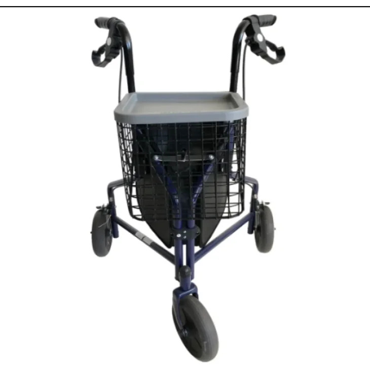Rollator Pieghevole Acciaio Verniciato Blu 4 Ruote Mopedia Dyone - Moretti