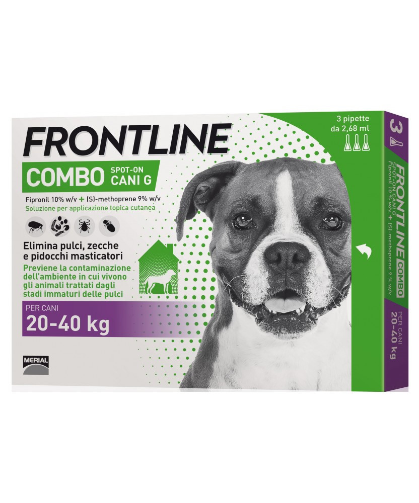 Frontline Combo Spot-On Cani Grandi 20-40kg 3 Pipette - Frontline