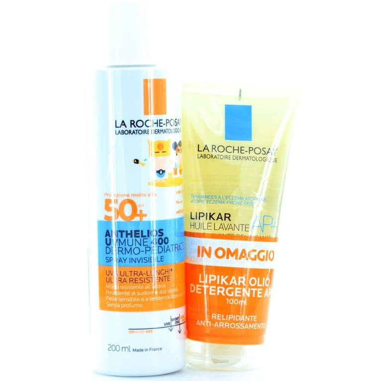 Anthelios Spray Uvmune BB e Lipikar Olio Detergente Ap+ Spray 200ml e 100ml - La Roche Posay