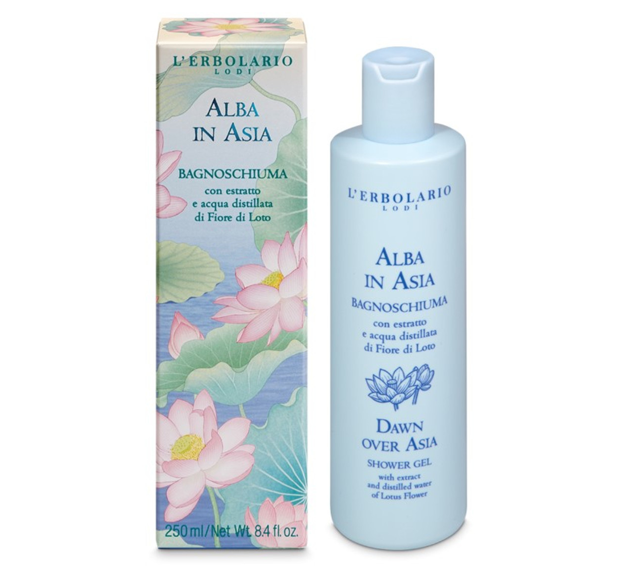 Alba in Asia Bagnoschiuma Delicato Fiore di Loto 250ml - L'Erbolario