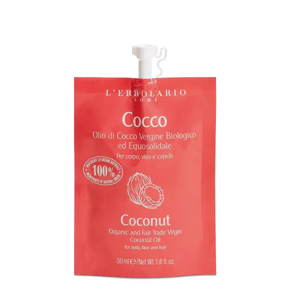 Olio di Cocco Vergine Biologico Multifunzione Corpo, Viso e Capelli 50ml - L'Erbolario