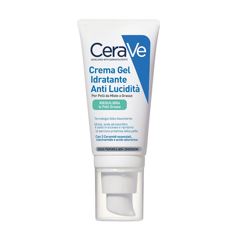 CeraVe Crema Viso Ultra Leggera Anti-Lucidità per Pelli Miste e Grasse 50ml - CeraVe