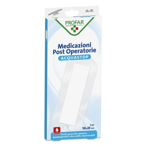 Profar Medicazione Post Operatoria Acquastop 10x25 cm 3 Pezzi - Profar